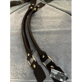 2 ADET ÇANTA KULPU DERİ ACI KAHVE  ÇANTA ASKISI 44 CM